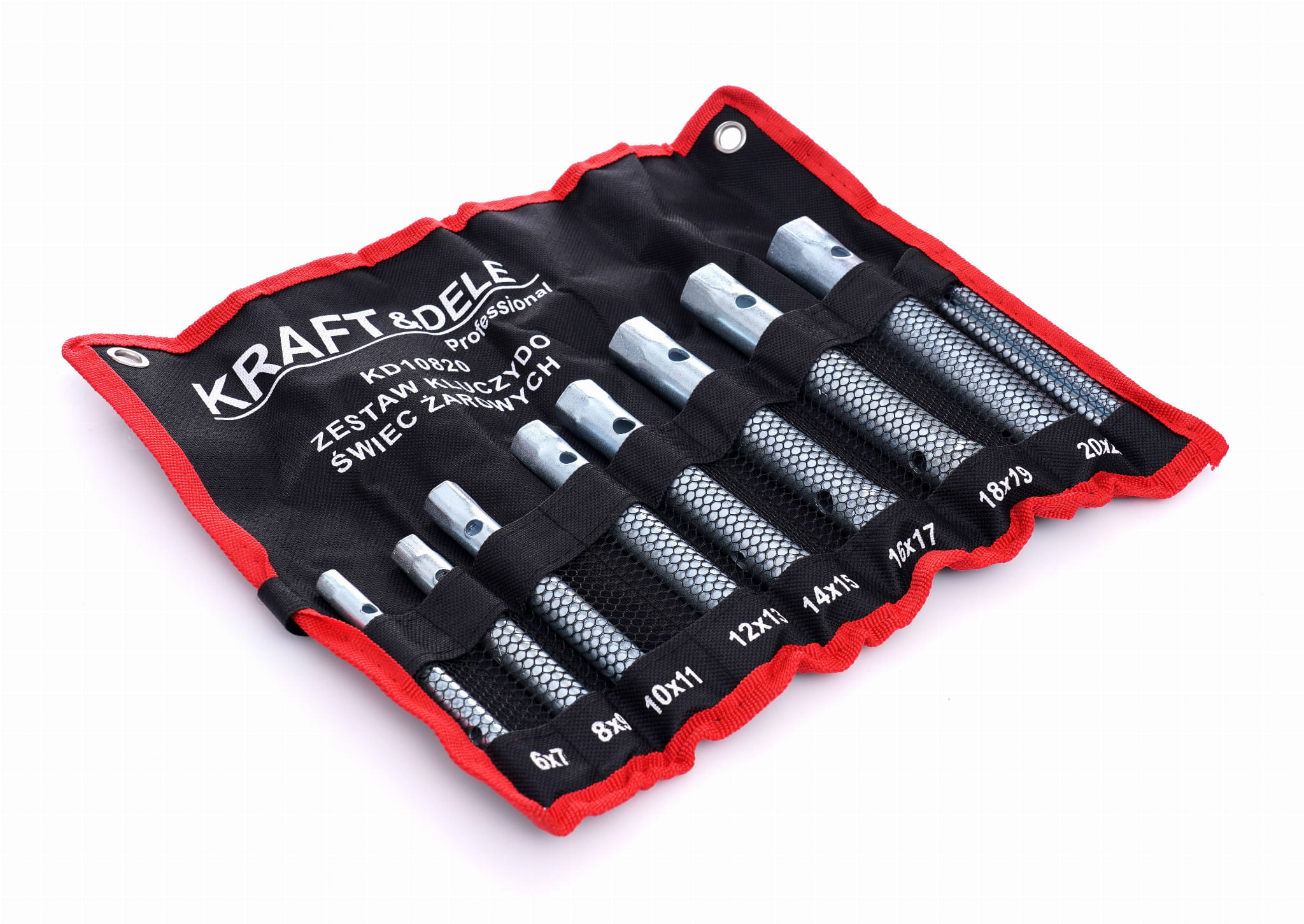 Kraft&Dele KD10820 sada klíčů na žhavicí svíčky – plátěné pouzdro