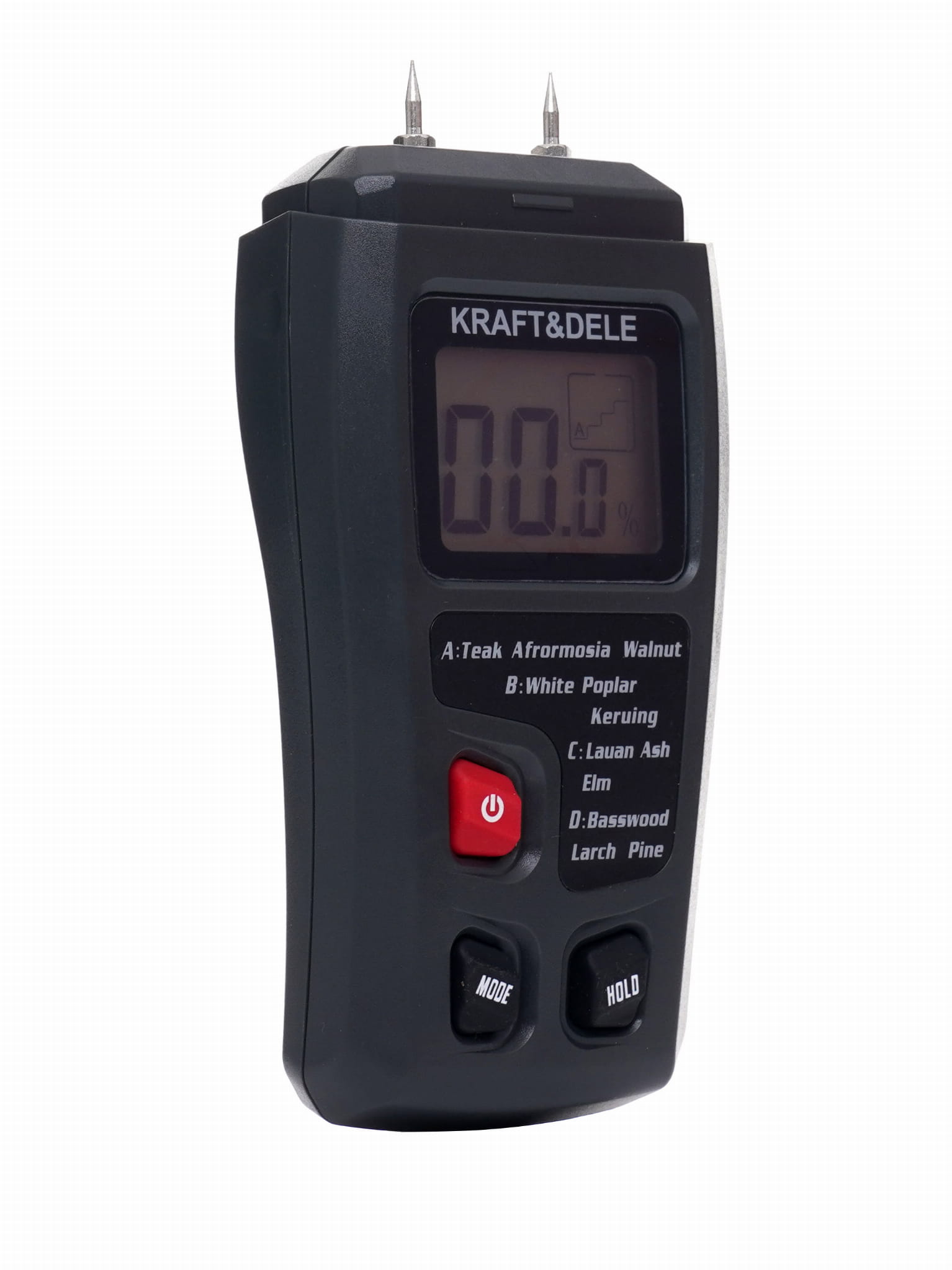Měřič vlhkosti dřeva KD10888 – integrované elektrody