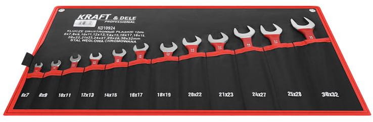 Kraft&Dele KD10924 oboustranné ploché klíče – svinovací pouzdro