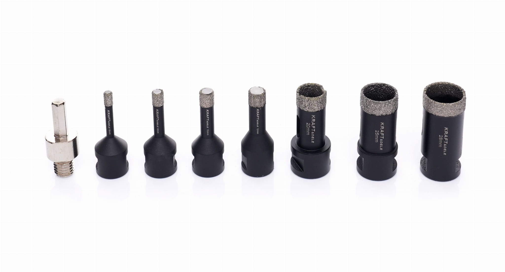 Kraft&Dele KD11227 — použití diamantové korunky při vrtání do dlažby