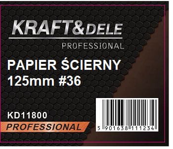 Brusný papír 50 ks kotouč 125 mm P36 se suchým zipem KD11800 – detail brusné plochy a suchého zipu