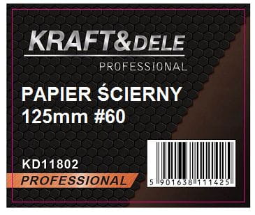 Brusný papír kotouč 125 mm P60 suchý zip KD11802 – detail kotouče a povrchu