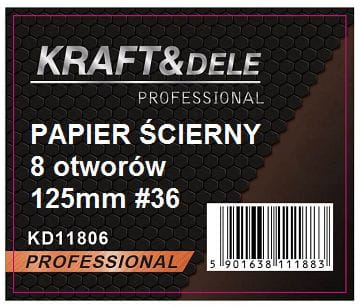 Brusný papír kotouč 125 mm P36 suchý zip KD11806 – detail povrchu a zipového uchycení