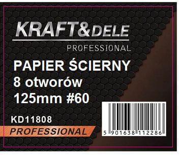 Brusný papír kotouč 125 mm P60 suchý zip – detail uchycení a povrchu kotouče