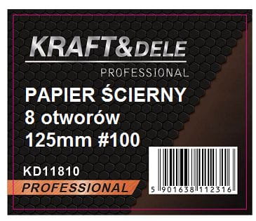 Brusný papír kotouč 125 mm se suchým zipem KD11810 – detail abrazivní plochy a suchého zipu