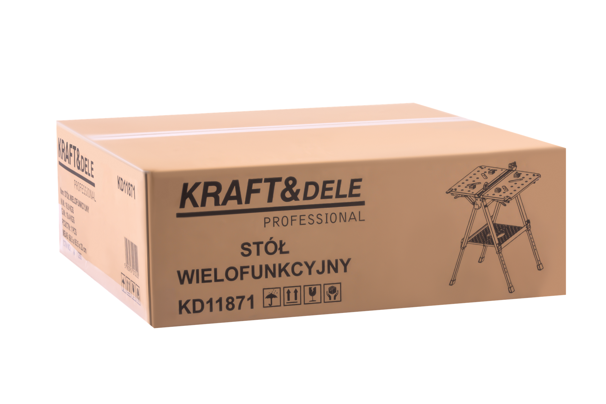 Skládací pracovní stůl Kraft&Dele KD11871 – integrované upínače