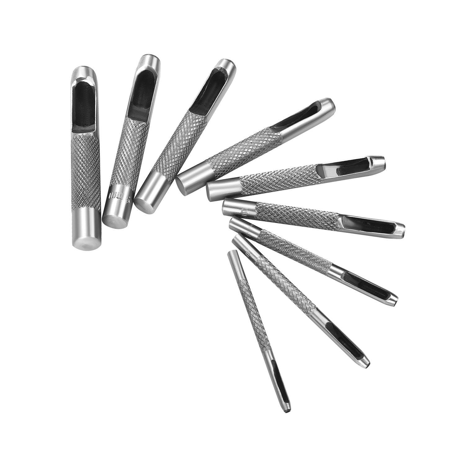 Kraft&Dele KD11876 — celý obsah sady děrovačů s etui