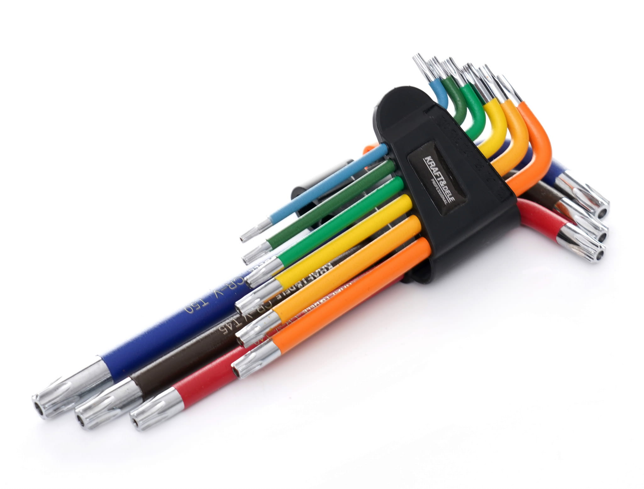Sada barevných TORX klíčů KD11930 – detail barevného kódování