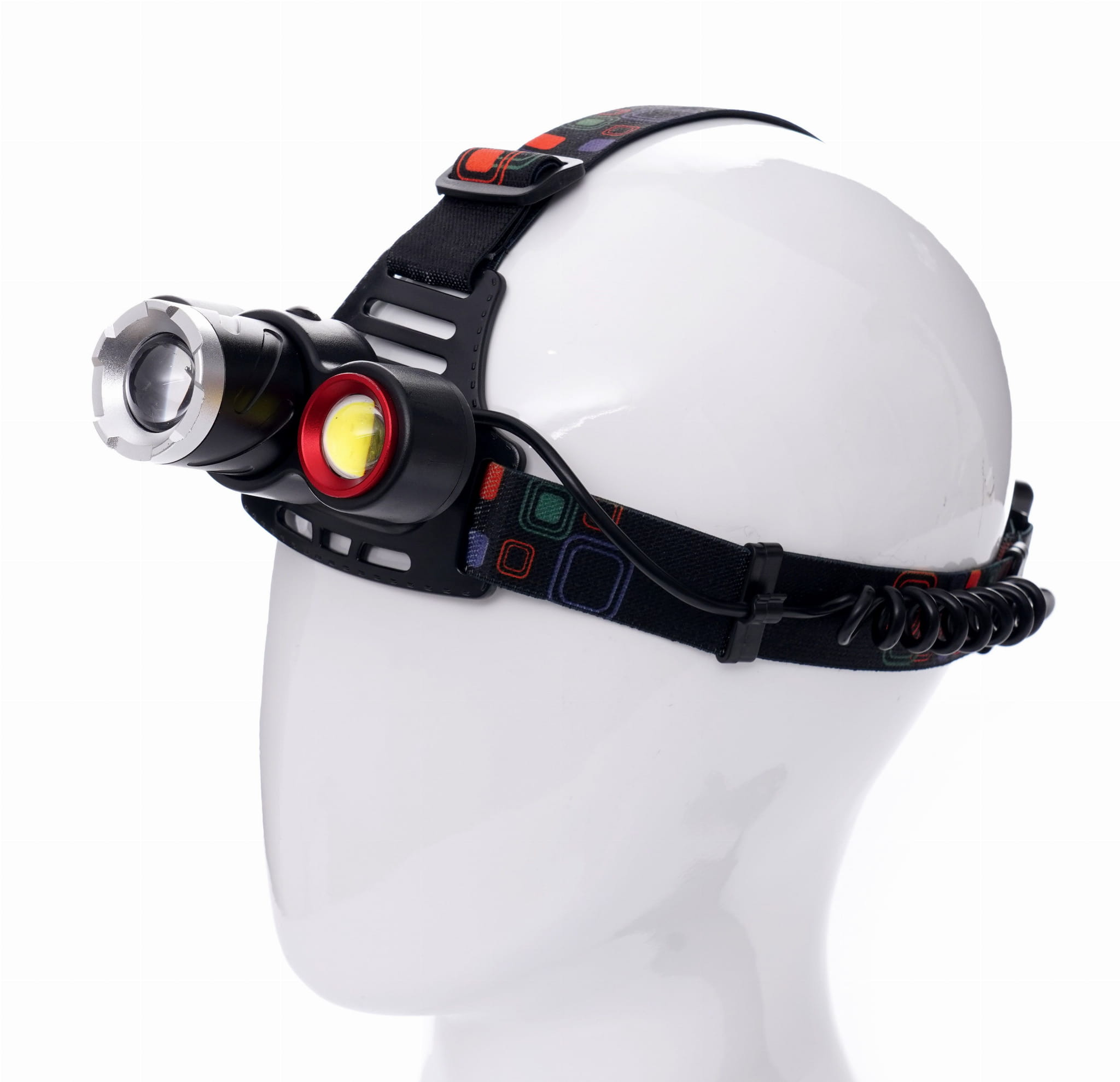 Čelová svítilna KD1245 — zoom a nastavení paprsku