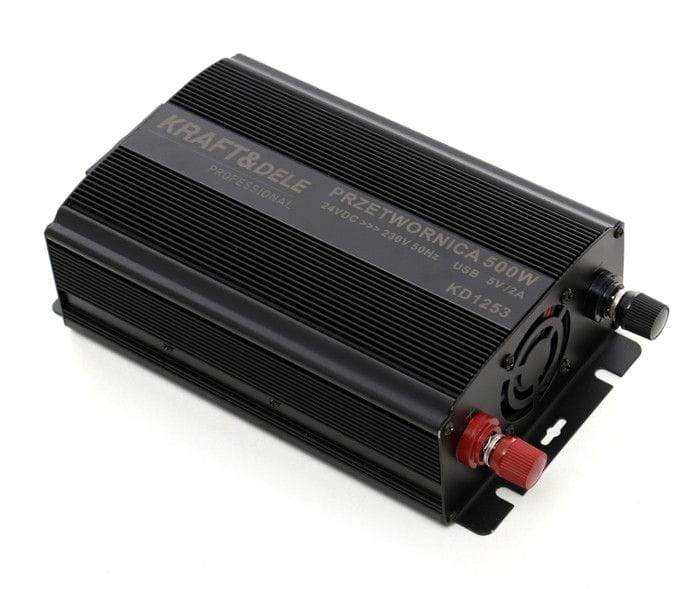 Automatický měnič napětí 350 W Kraft&Dele KD1251 — připojovací vodiče