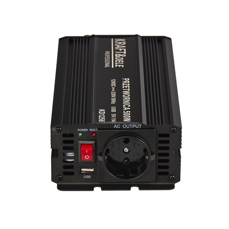 Menič napätia 12 V na 230 V, 500/1000 W, Kraft&Dele KD1256 3