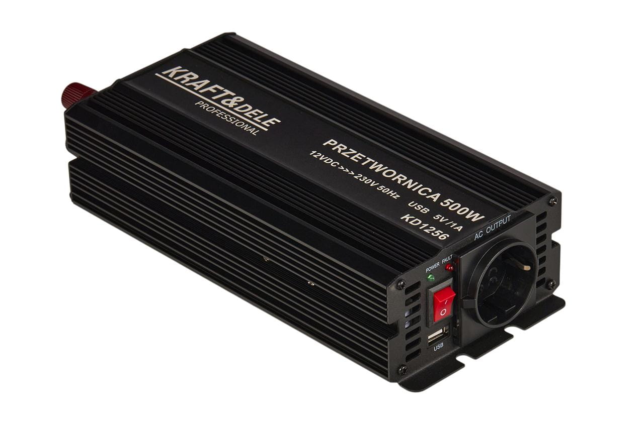 Menič napätia 12 V na 230 V, 500/1000 W, Kraft&Dele KD1256 4