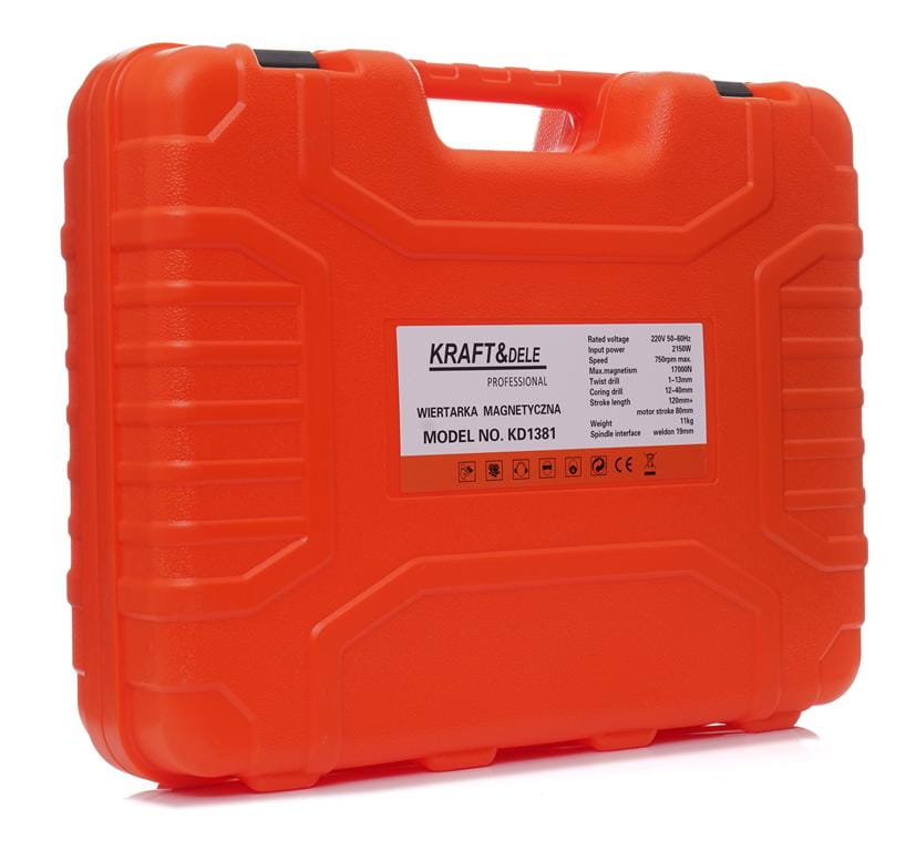 Magnetická vrtačka Kraft&Dele KD1381 — kompletní balení