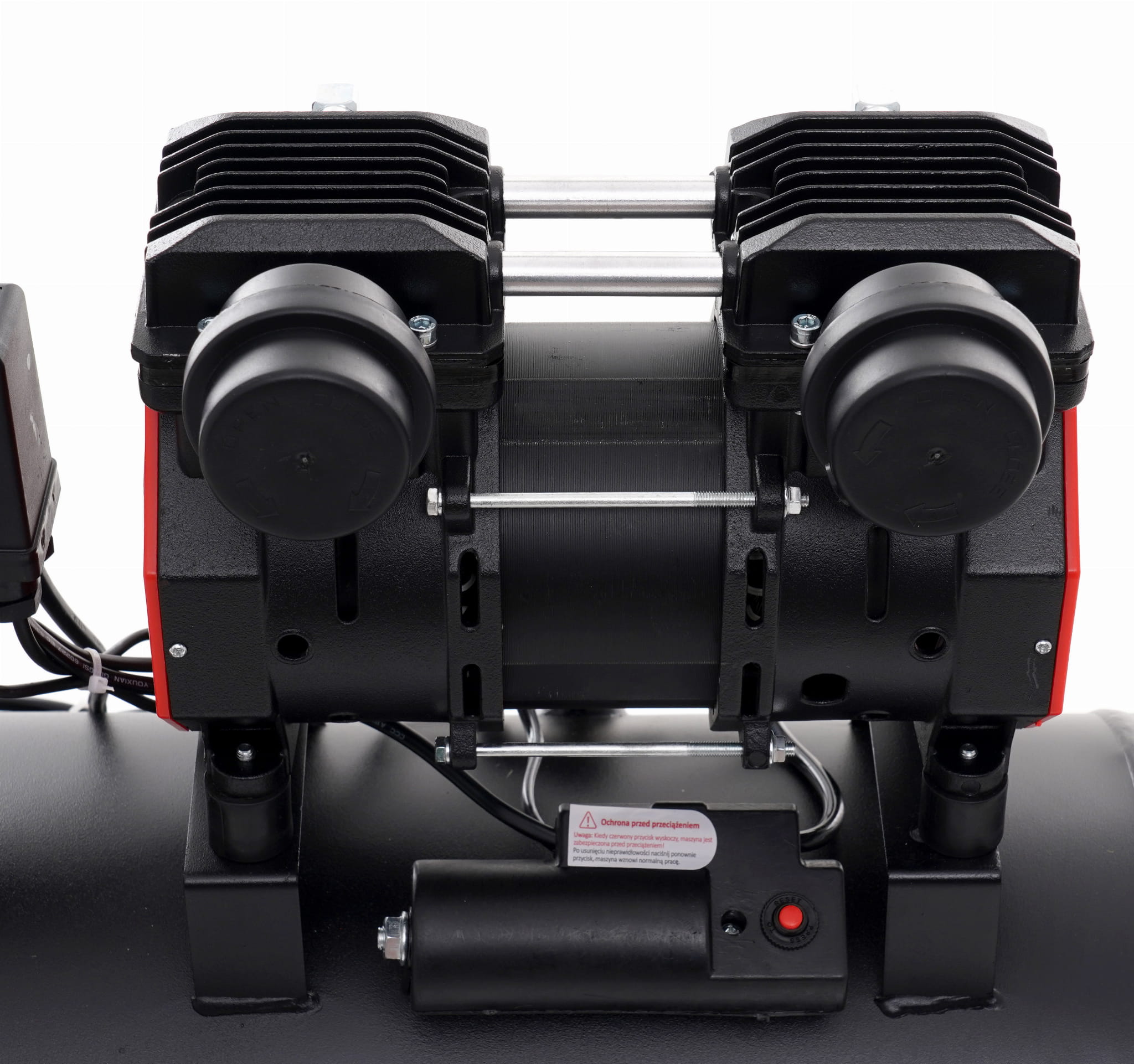 Bezolejový kompresor 50 l KD1386 – detail hlavy kompresoru