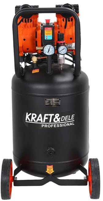Bezolejový kompresor KD1388 – ovládací panel s manometrem
