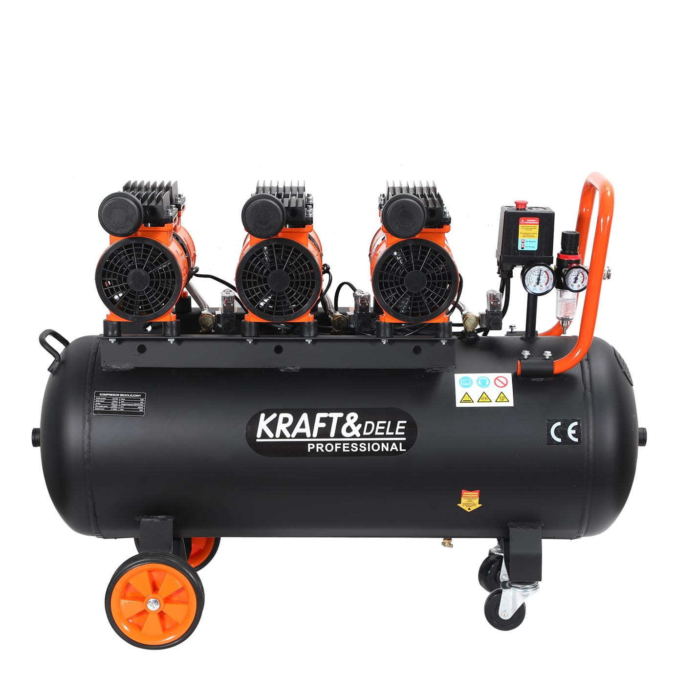 Bezolejový kompresor Kraft&Dele KD1394 – celkový pohled