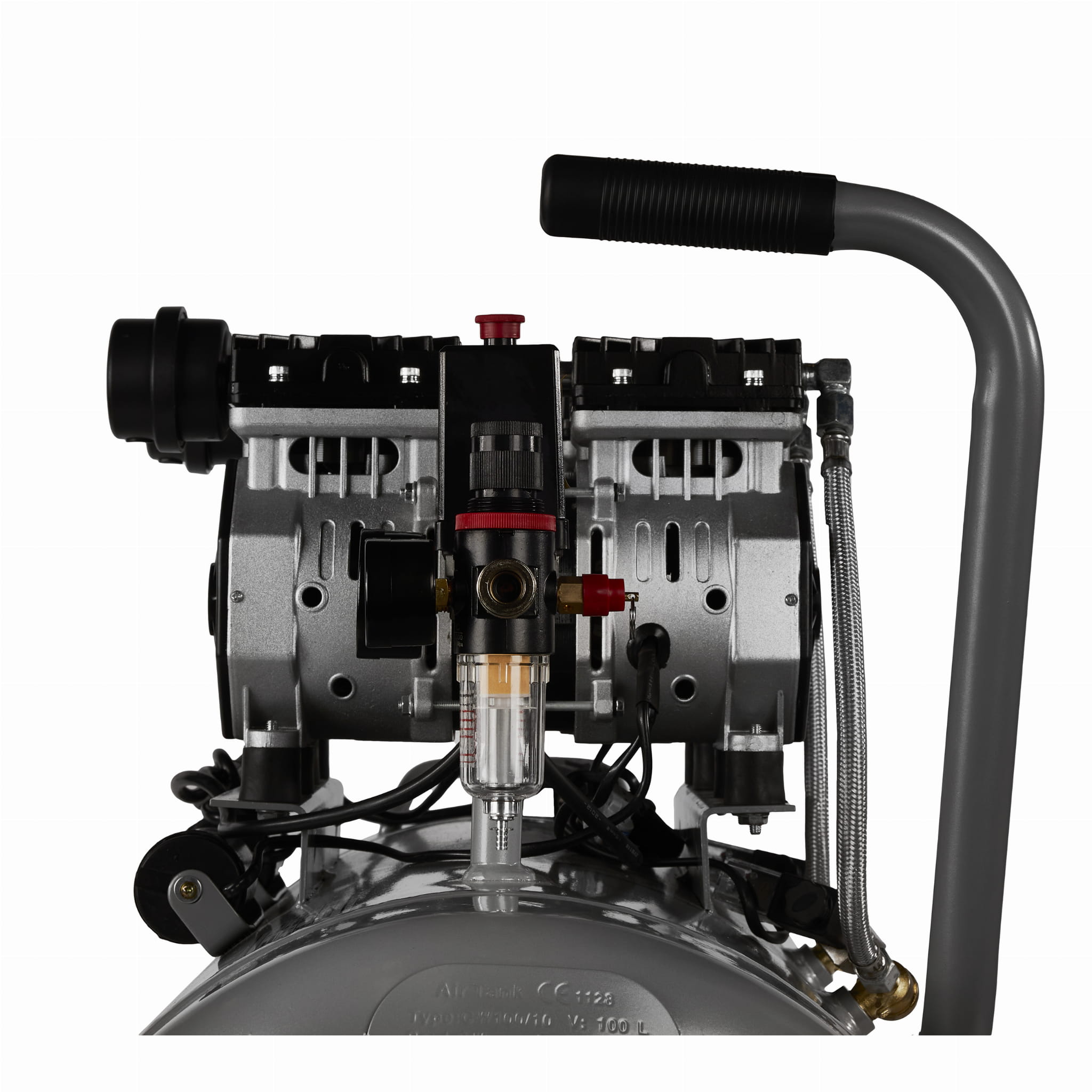Bezolejový kompresor 100 l KD1398 – detail vzdušníku