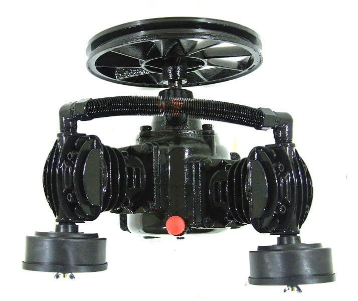 Kraft-Dele KD1401 kompresor — manometr a ovládací prvky