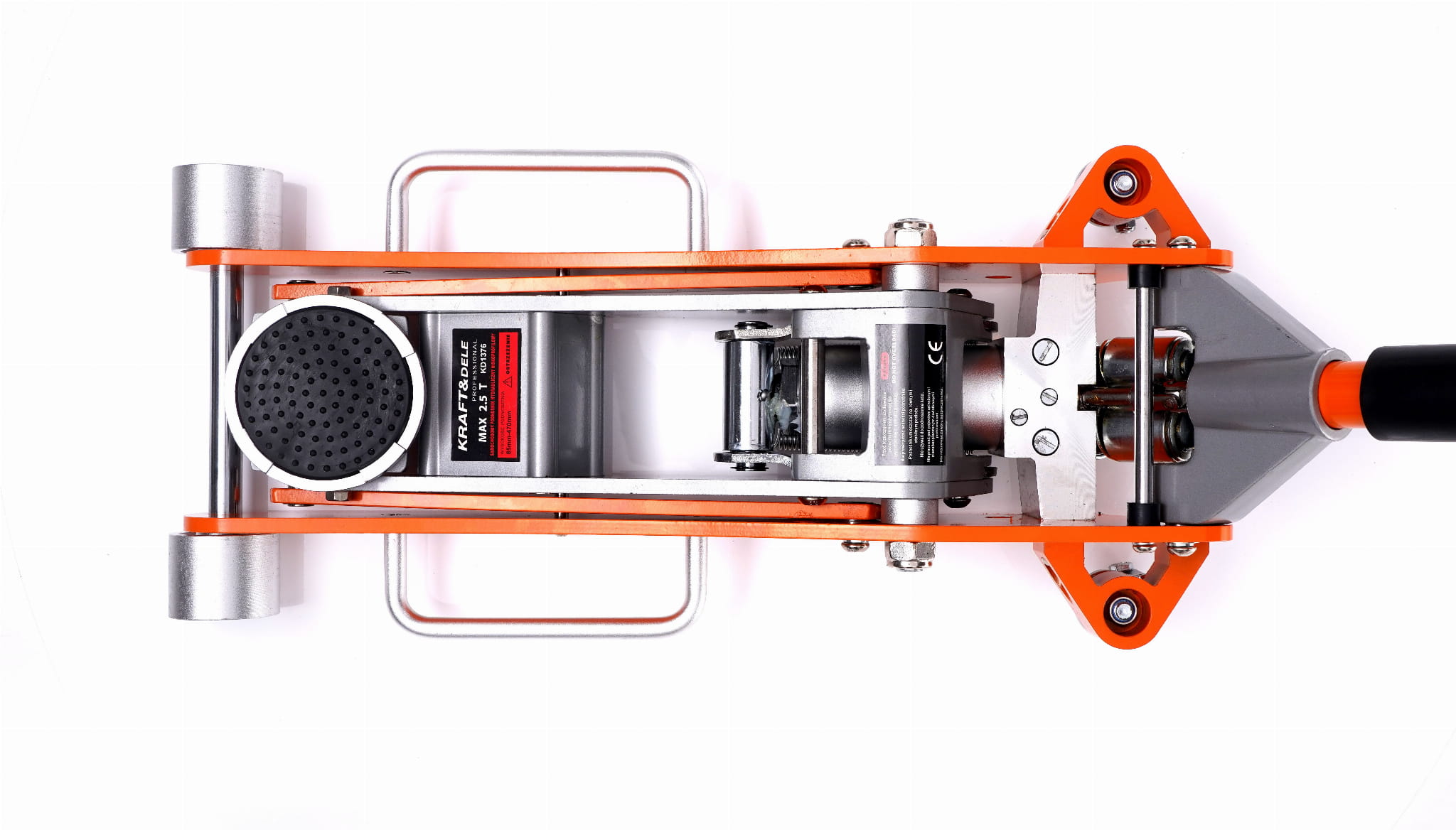Nízkoprofilový hydraulický zvedák KD1376 – pohled ze strany