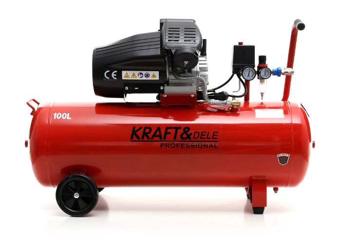 Olejový kompresor KD1480 100 l – celkový pohled