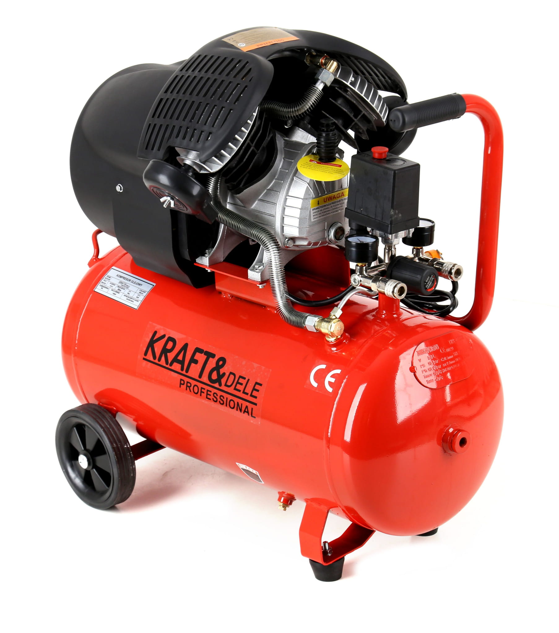 Kraft-Dele KD1484 olejový kompresor 50 l – celkový pohled