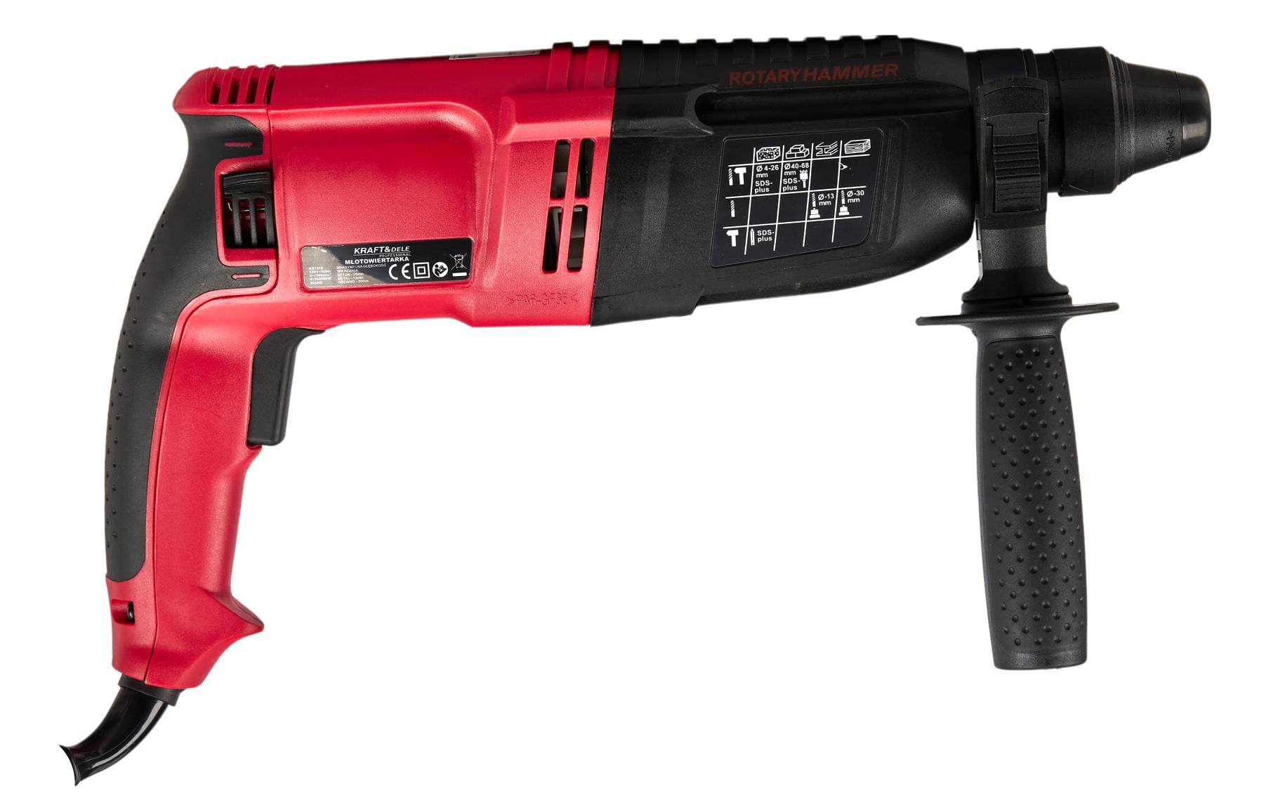 Vrtací kladivo 2600 W KRAFT&DELE KD1510 – přepínač režimů