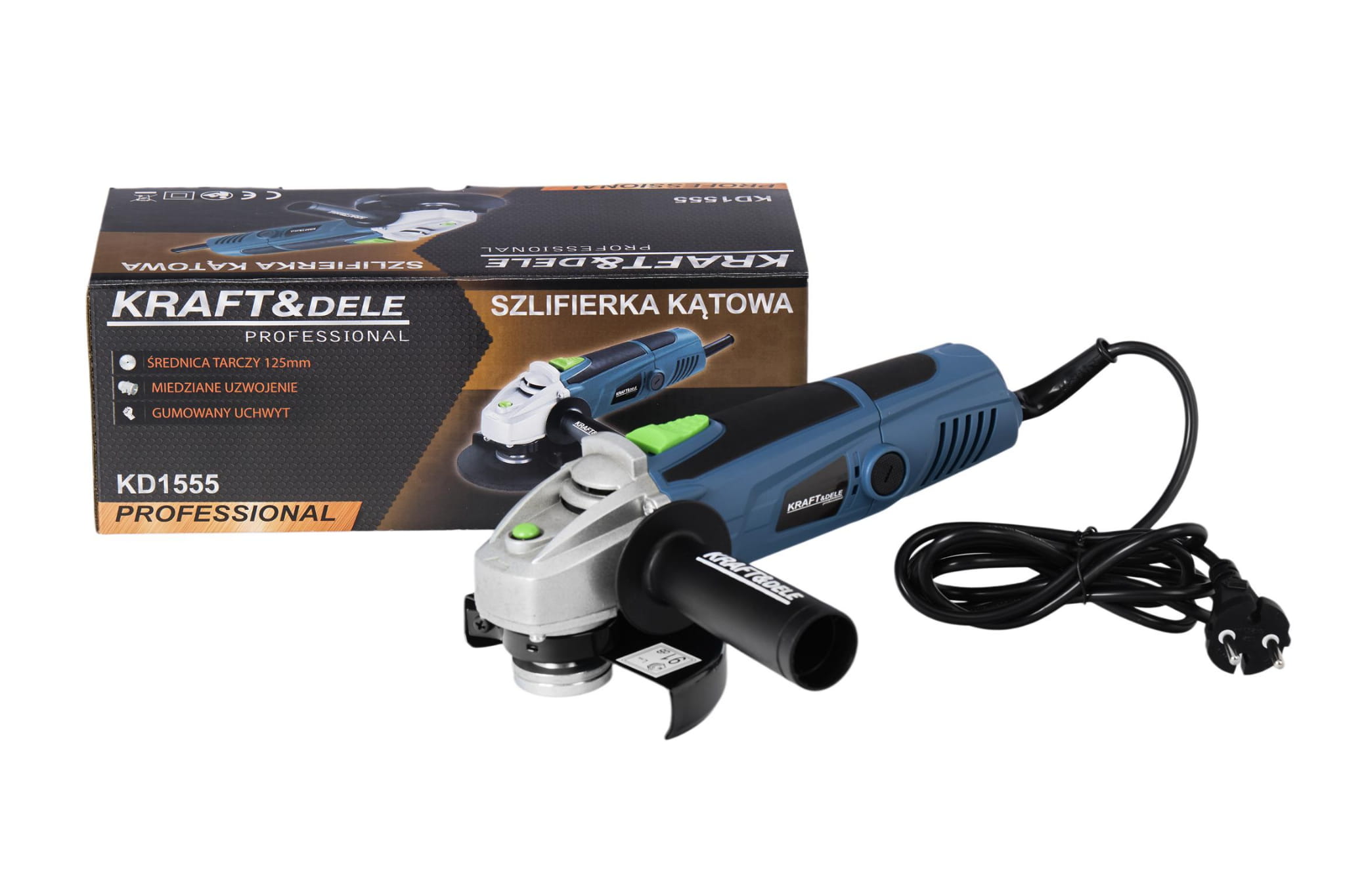 Úhlová bruska 1500 W KD1555 – celkový pohled