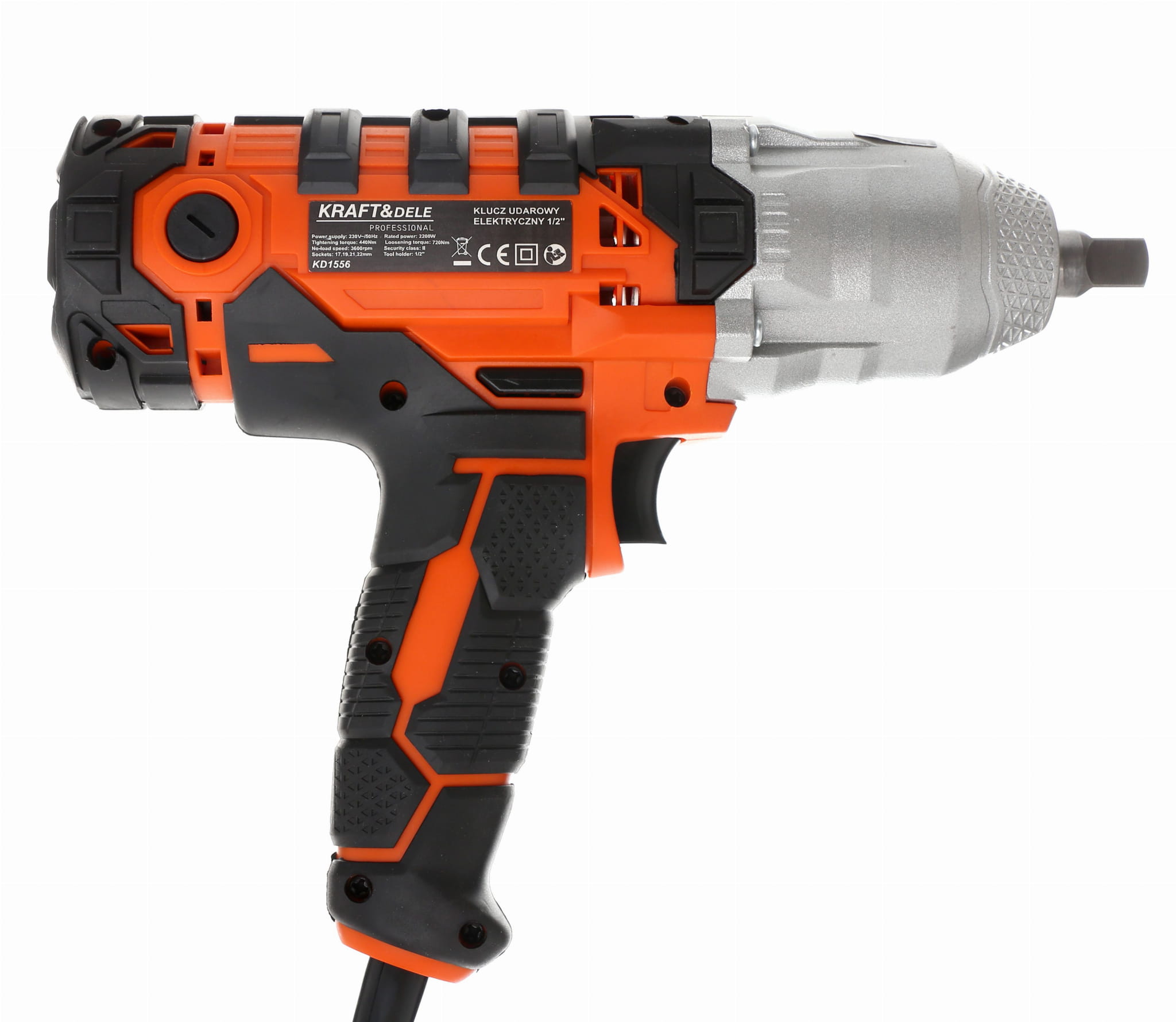 Rázový klíč KD1556 – rukojeť a ovládání