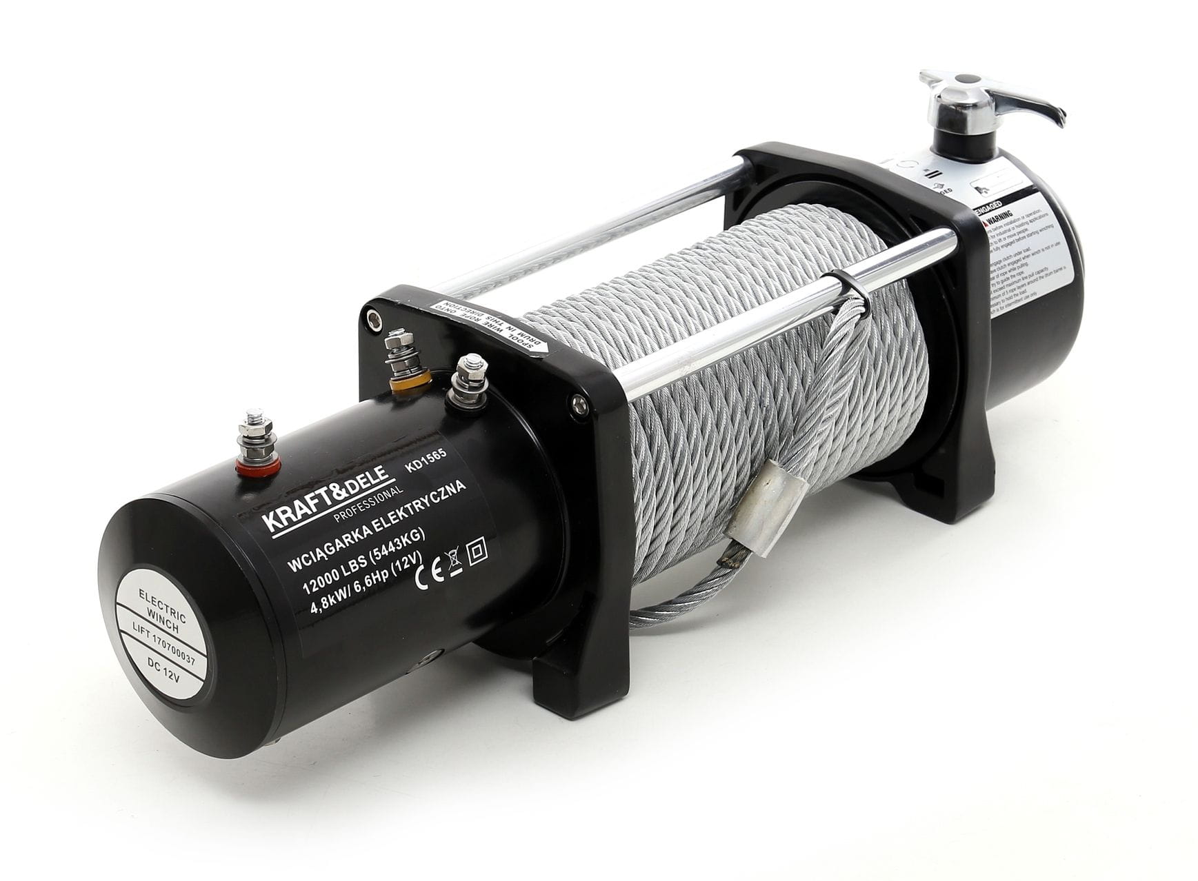 Elektrický naviják KD1565 12000 LBS 12V – celkový pohled