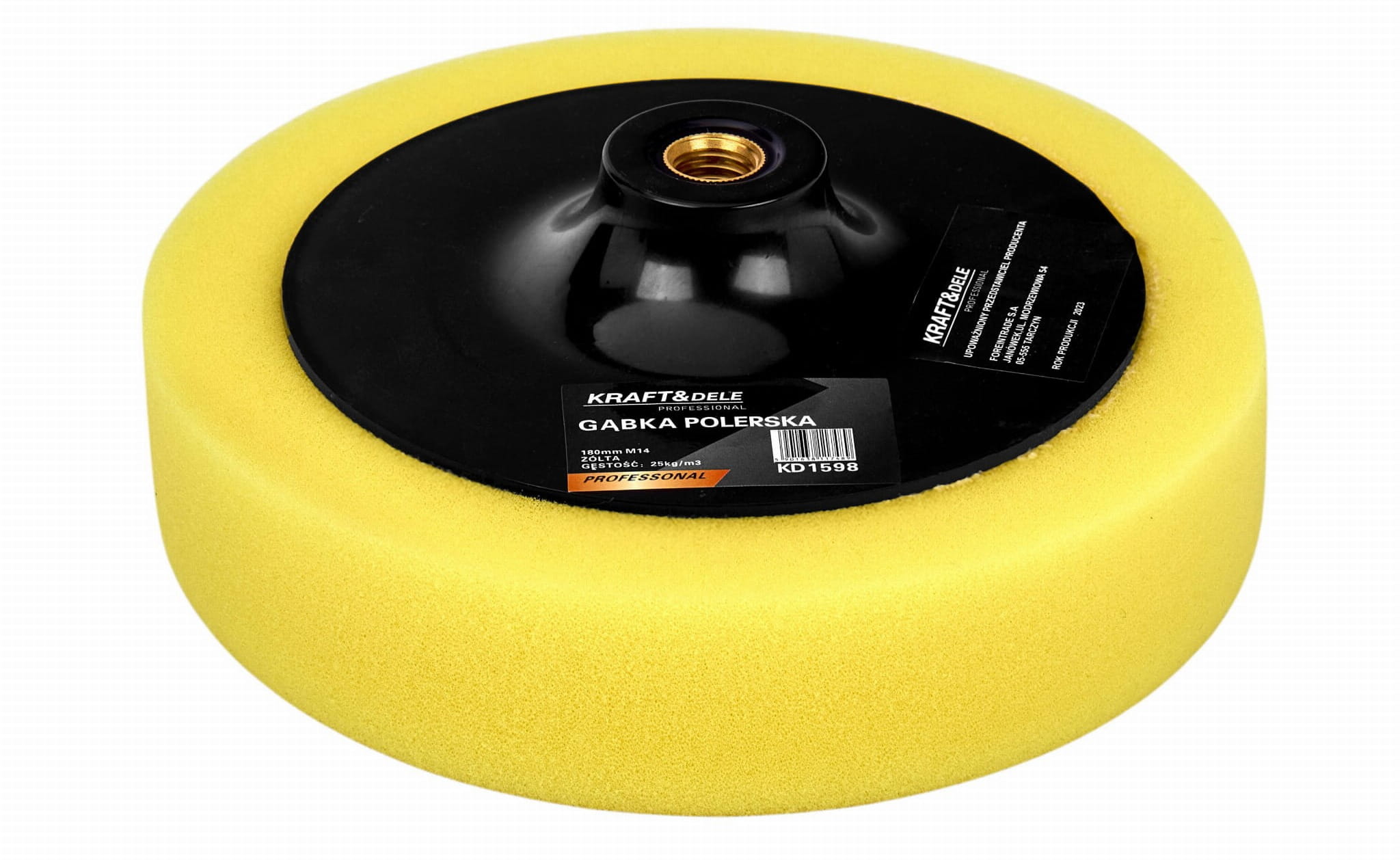 Leštící houba KD1598 žlutá – použití na autě