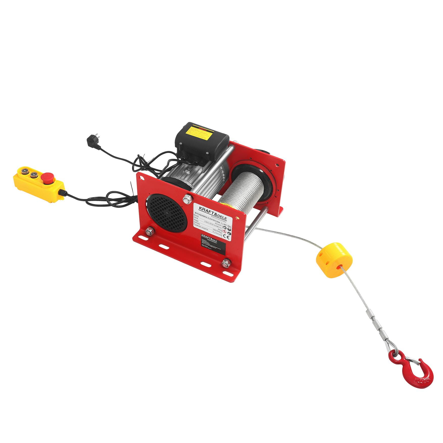 Elektrický stavební naviják KD1649 – detail lana