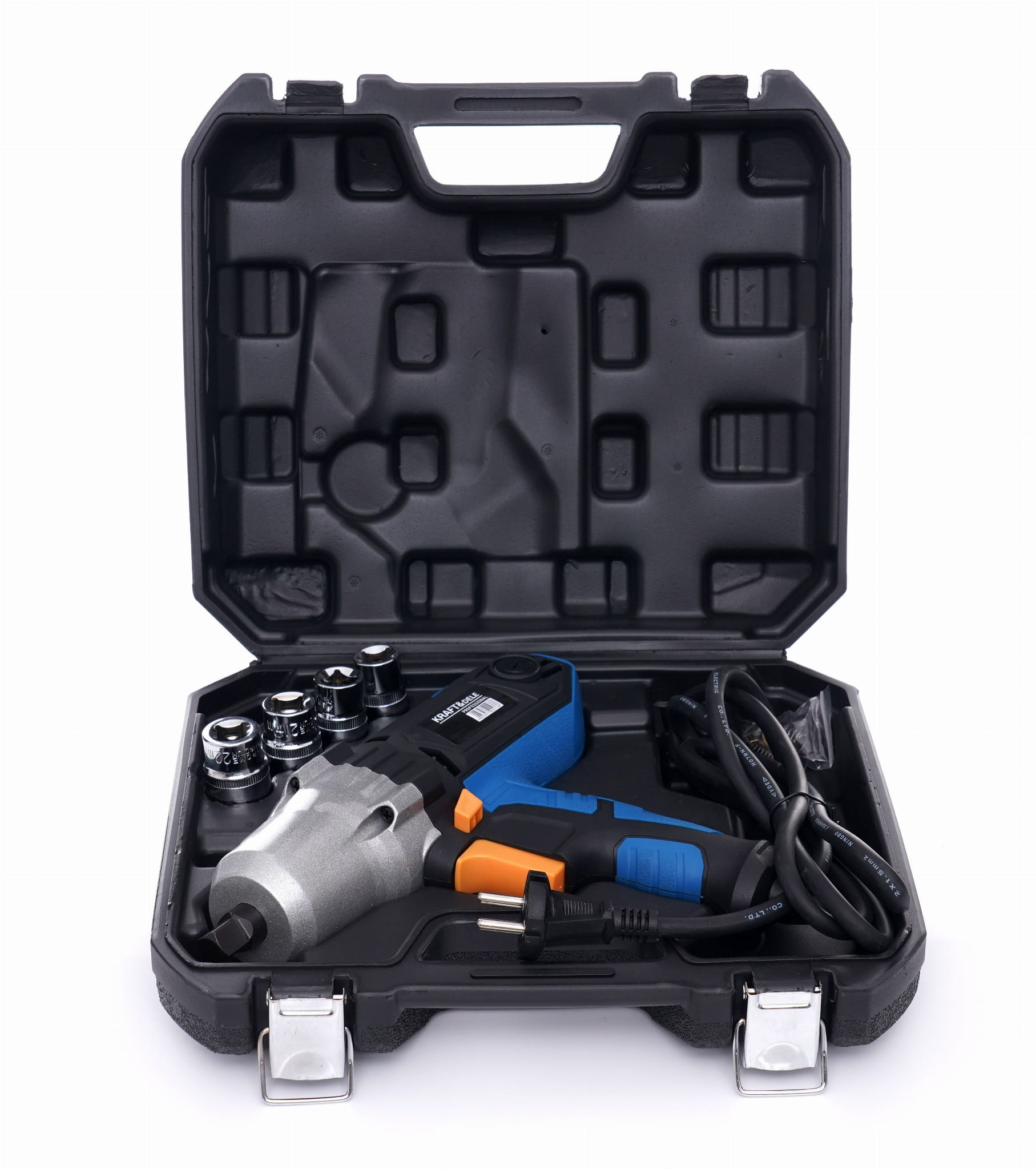 Elektrický rázový klíč KD1796 – celkový pohled na sadu