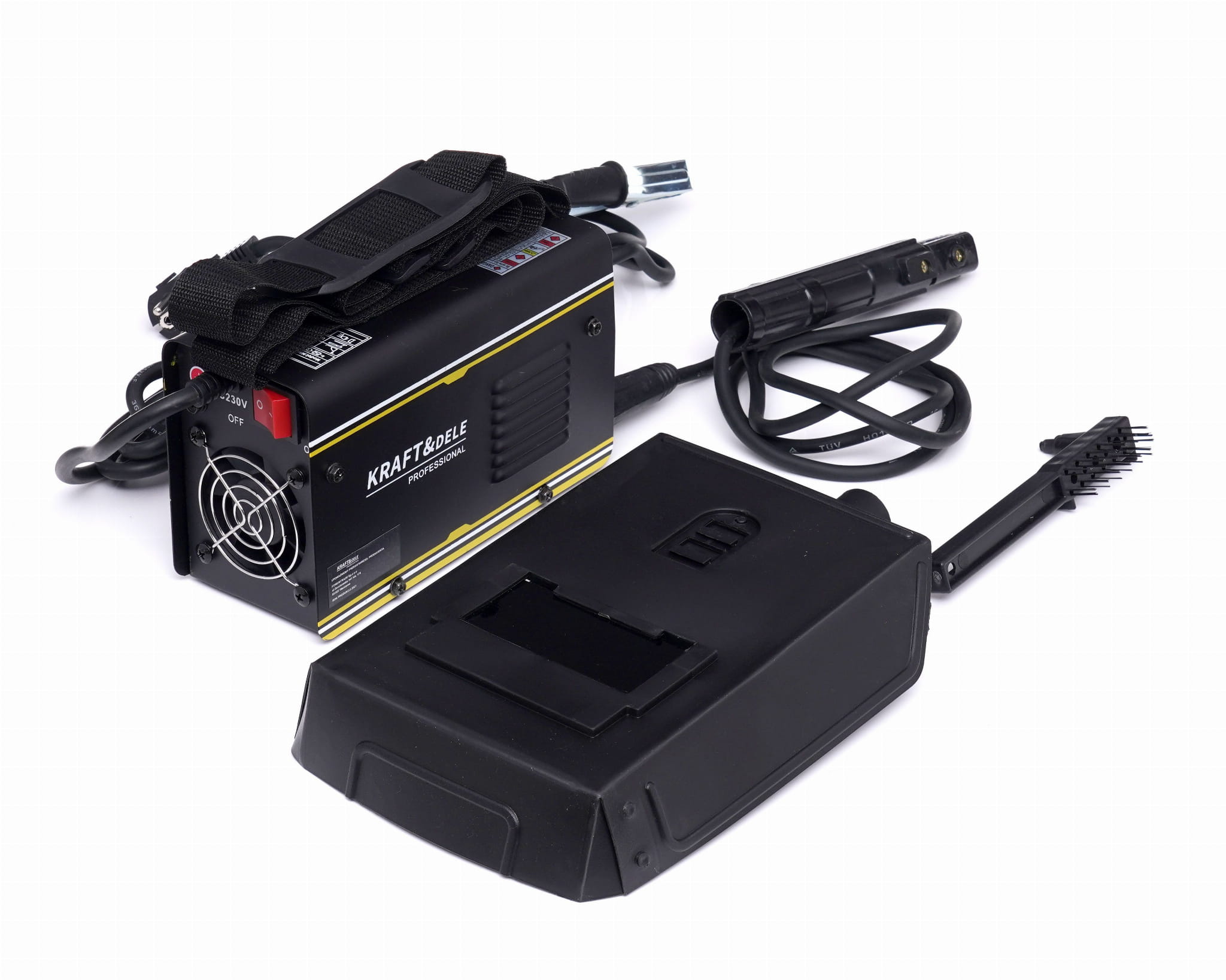 Invertorová svářečka MMA IGBT LCD 300 A KD1868 – detail konektorů