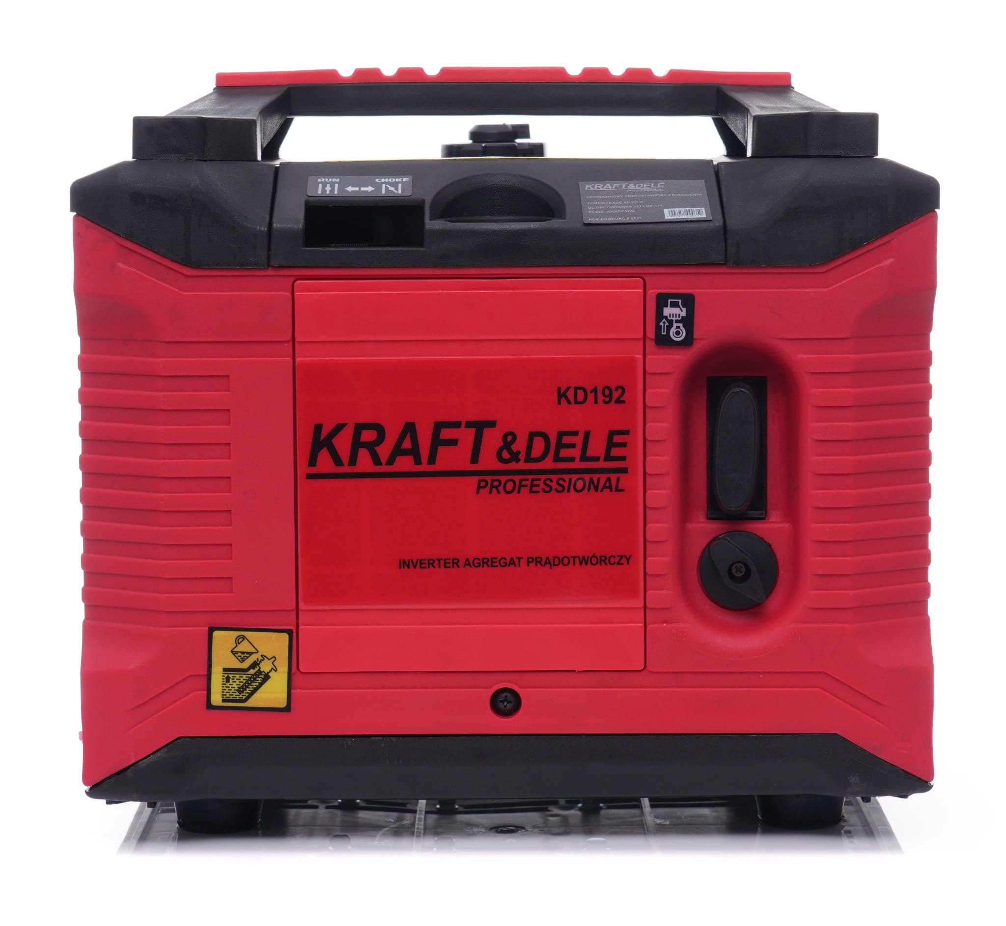 Invertorový generátor KD192 – detail výstupního panelu