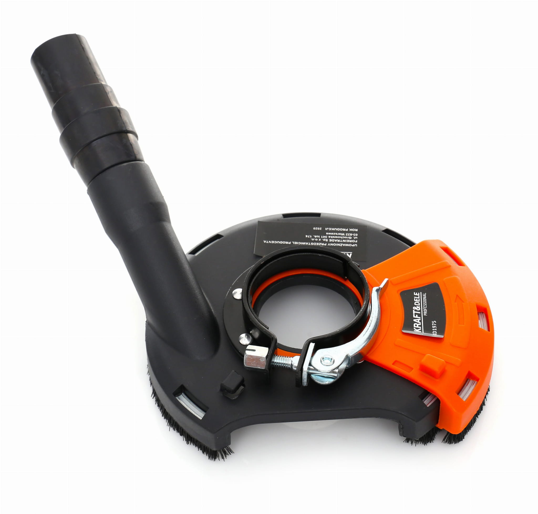 Odsávací protiprachový kryt pro úhlovou brusku 180/230 mm – detail připojení