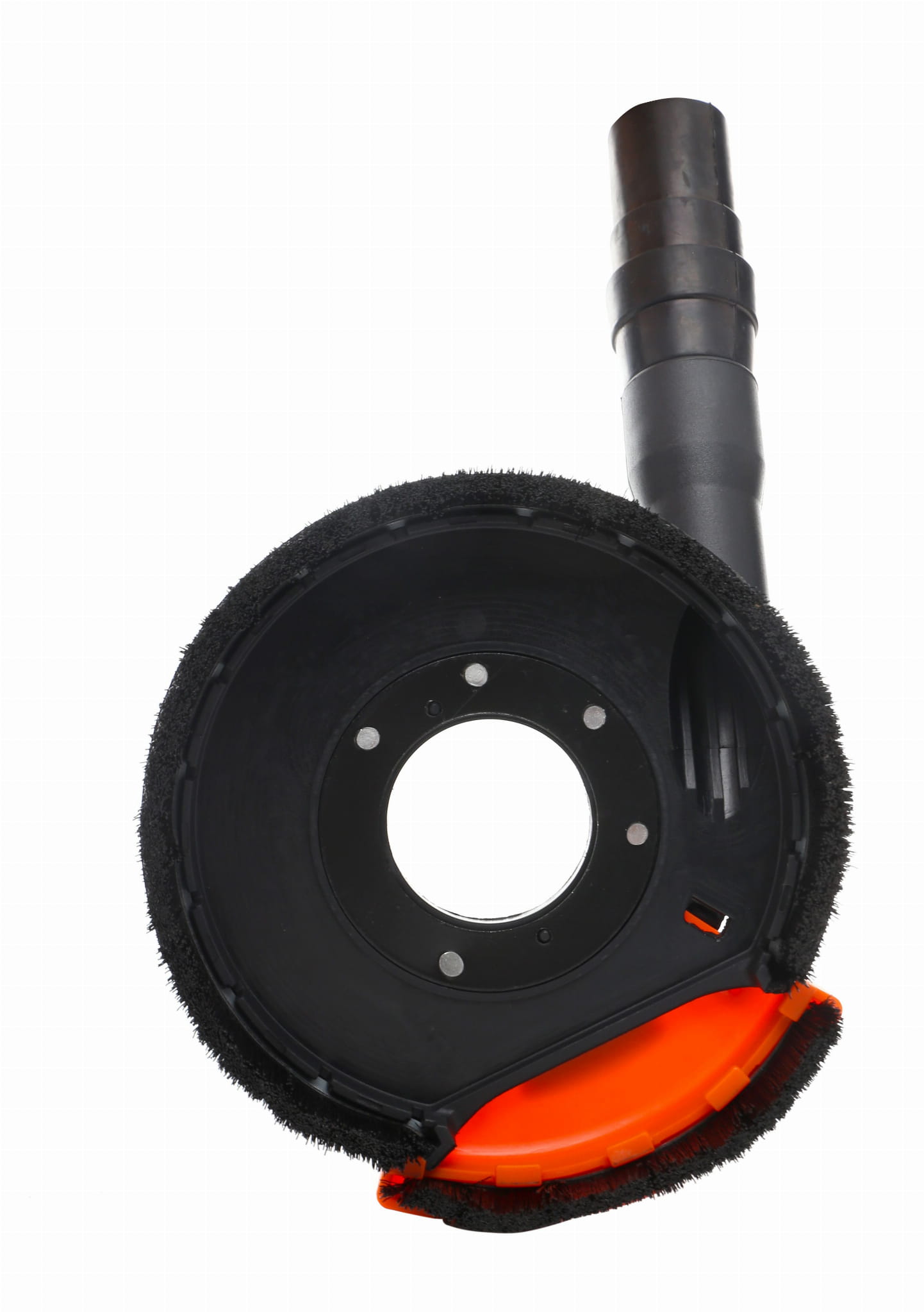 Odsávací protiprachový kryt pro úhlovou brusku 180/230 mm – pohled zboku