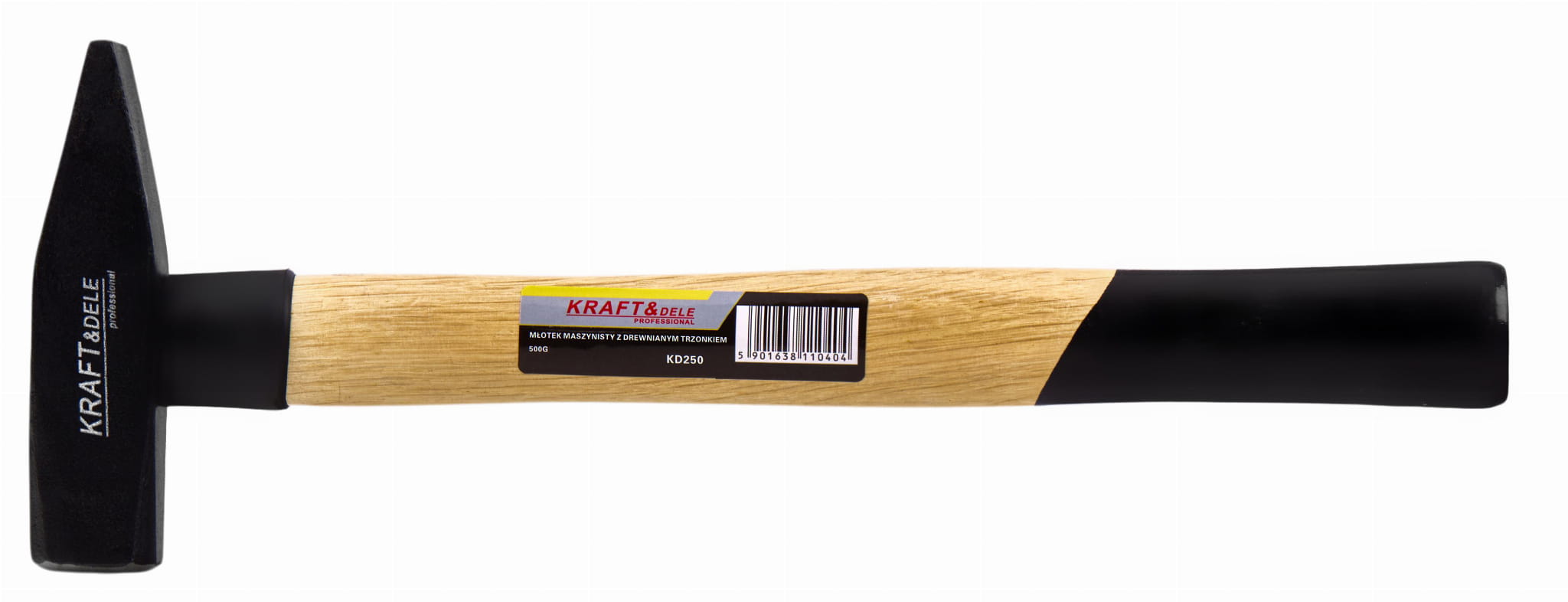 Strojírenské kladivo Kraft&Dele 500 g KD250 – detail hlavice