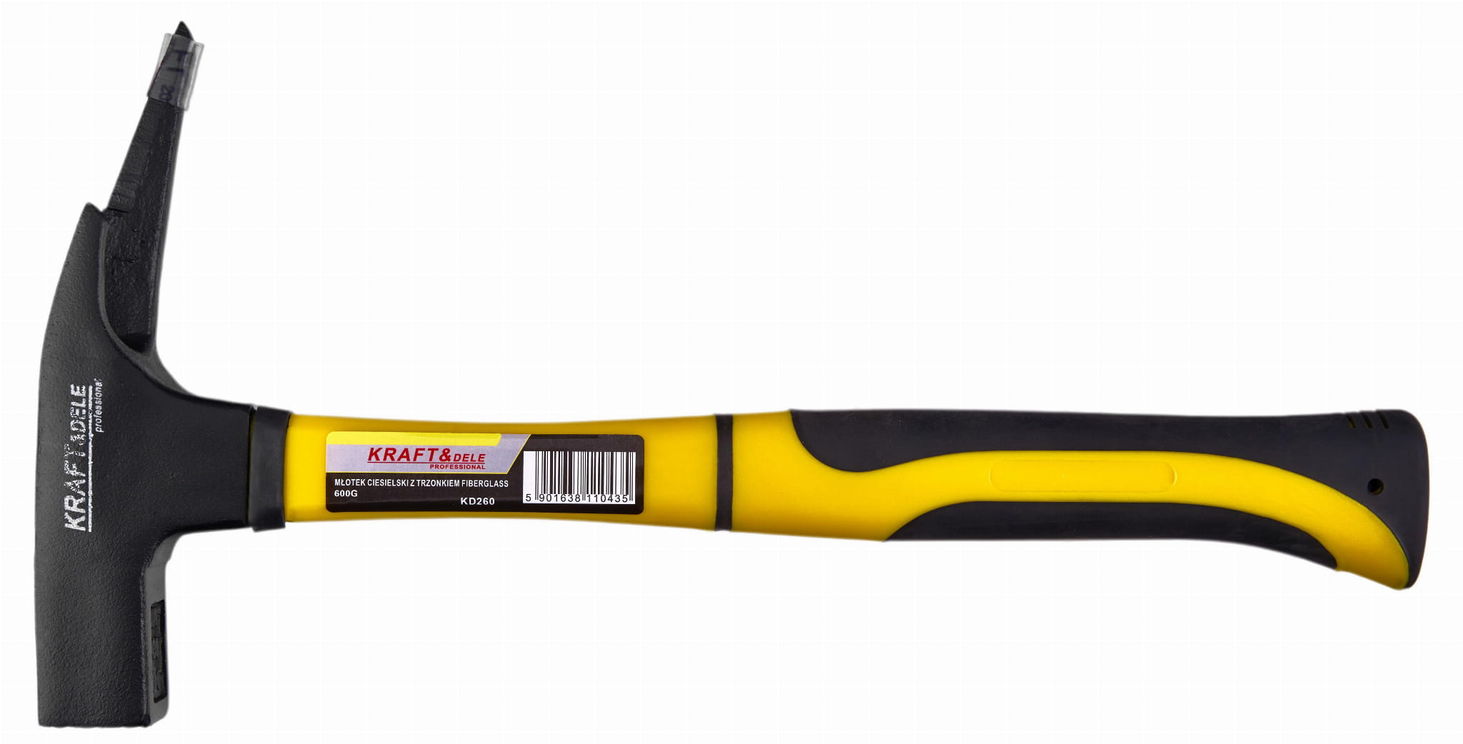 Tesařské kladivo Fiberglass 600 g KD260 – detail hlavy