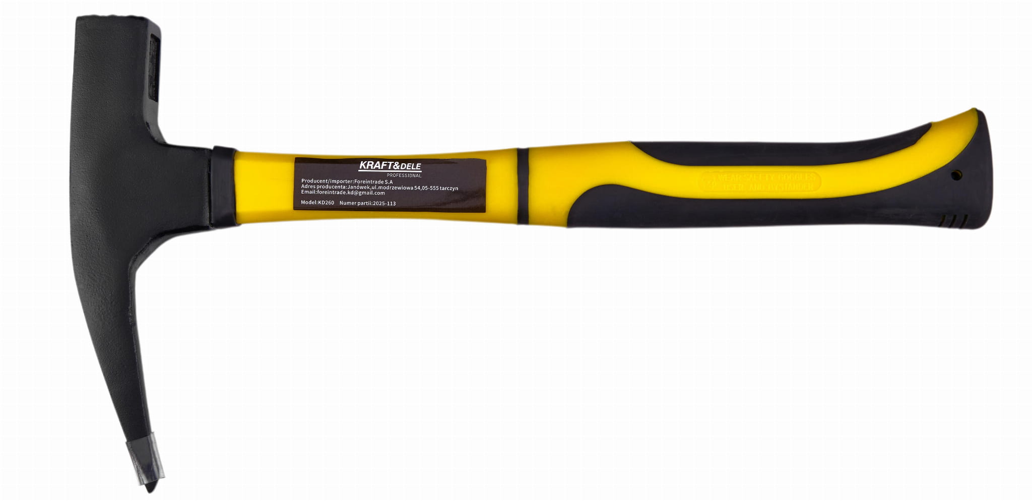 Tesařské kladivo Fiberglass 600 g KD260 – rukojeť z fiberskla