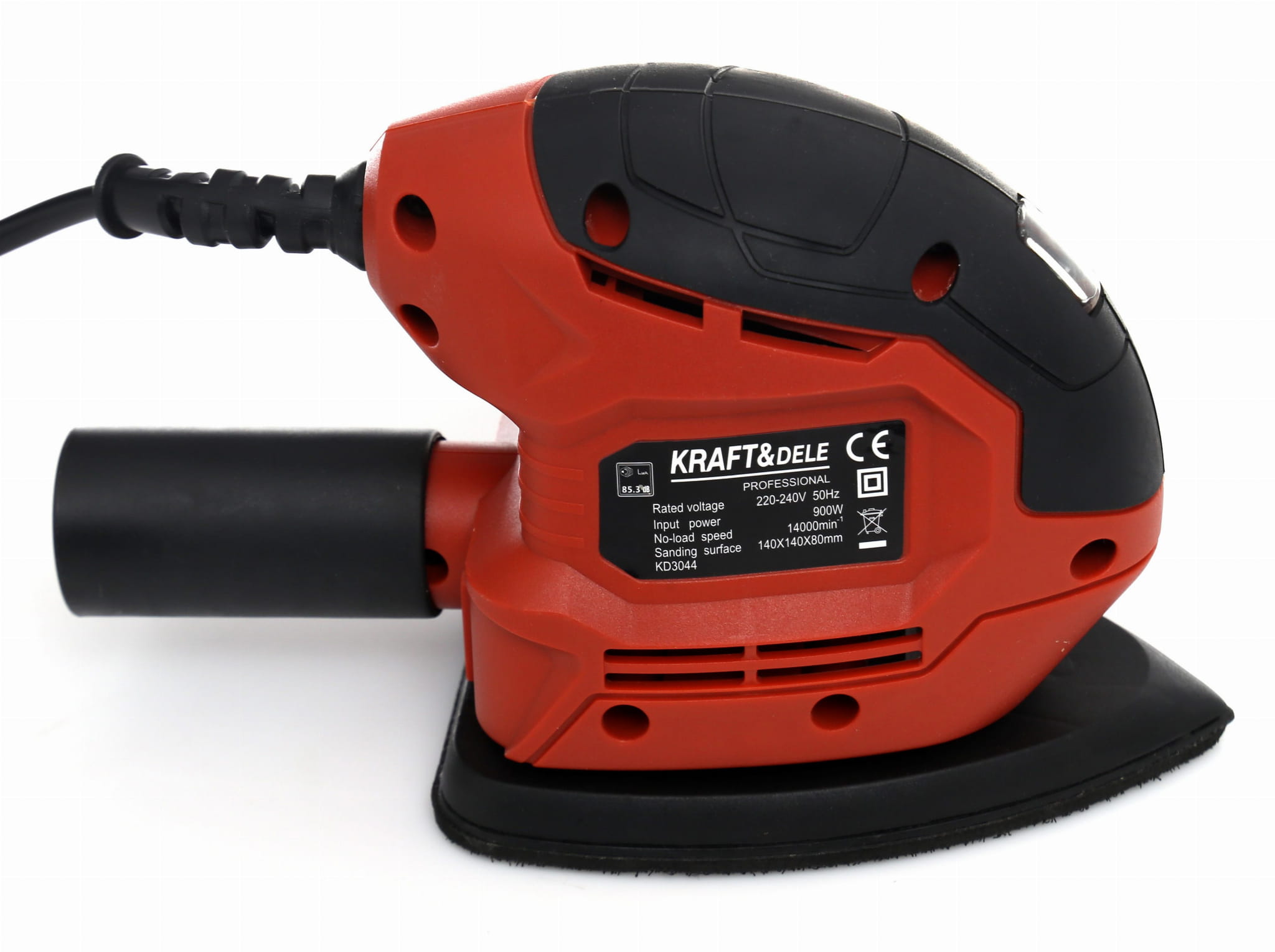 Excentrická bruska 900 W KD3044 – pohled zboku
