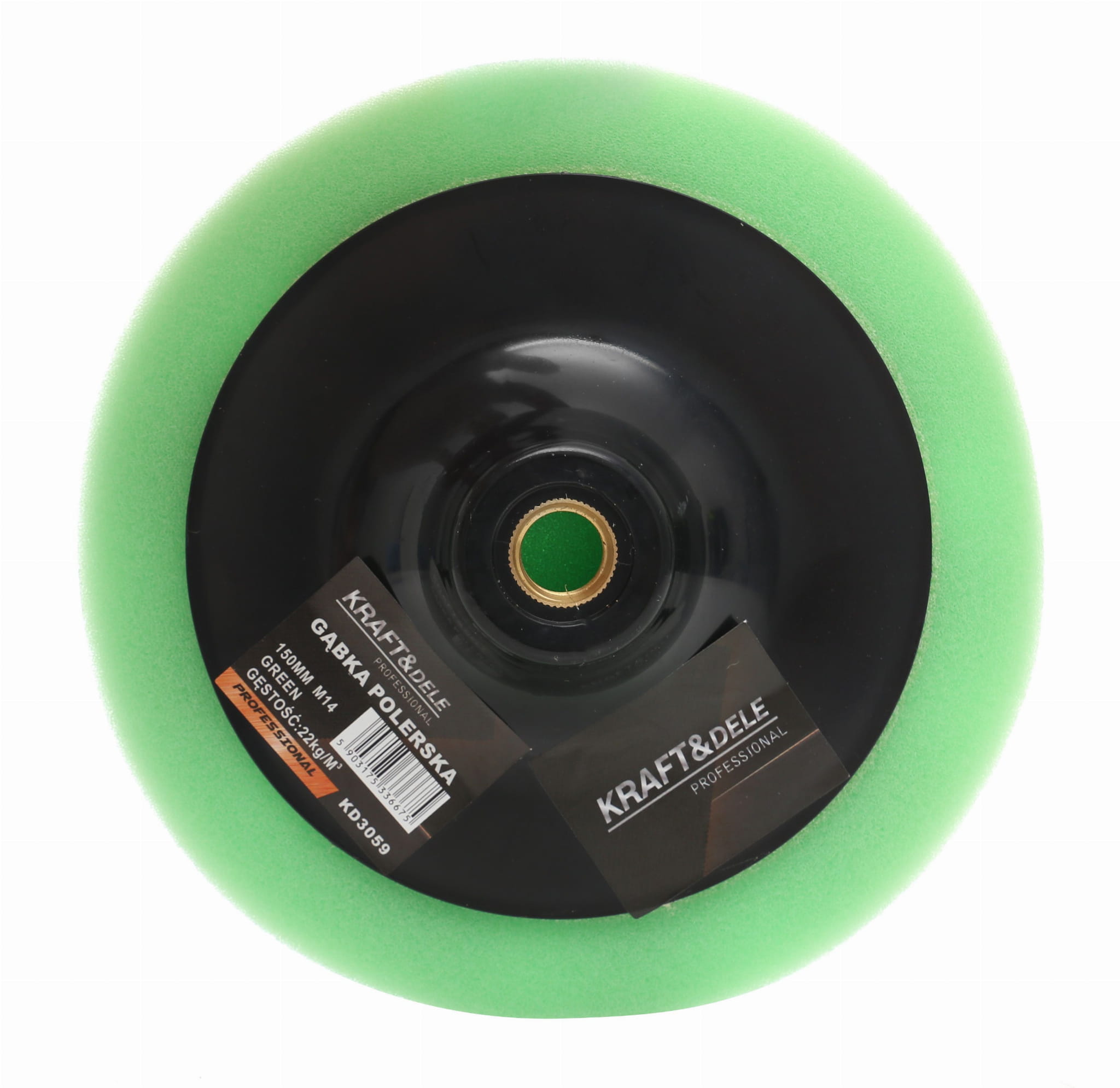 Leštící houba 150 mm zelená KD3059 – použití na autě