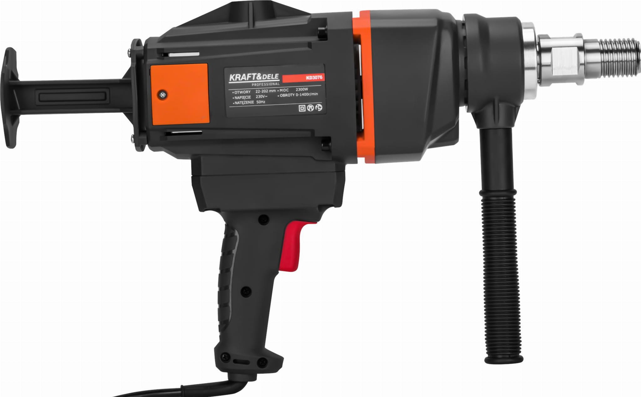 Vrtací stroj na beton 2300 W KD3076 – detail těla stroje