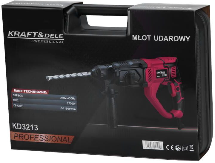 Kraft&Dele KD3213 — upínání SDS-Plus detail