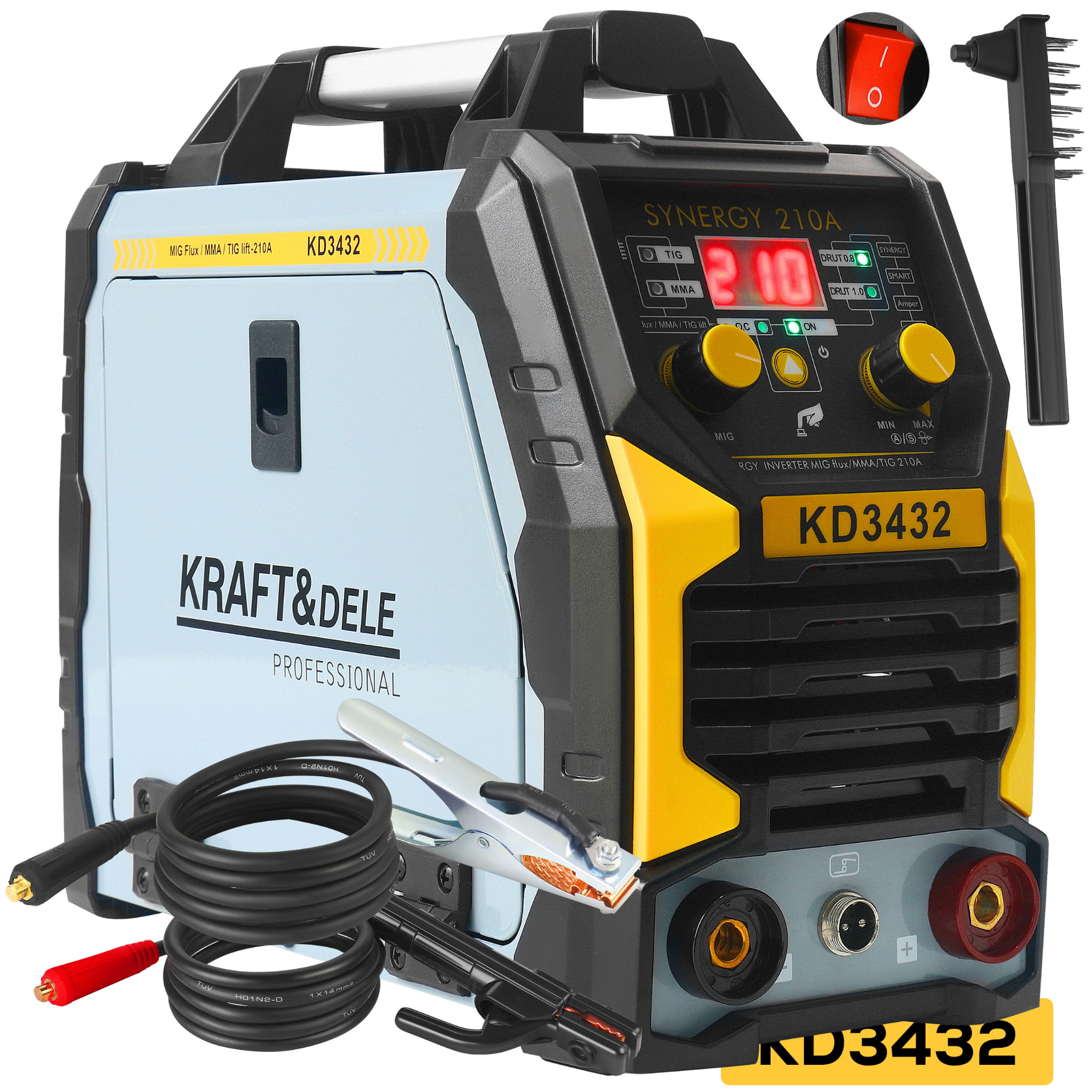 Kraft&Dele KD3432 invertorová svářečka – čelní pohled