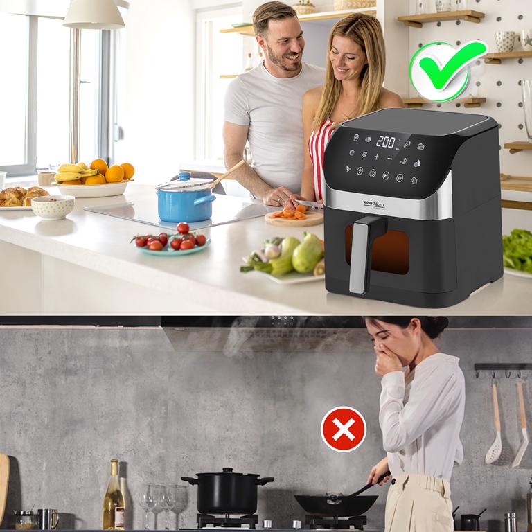 Fritéza bez tuku Airfryer 6L KD4108 – nelepivý povrch