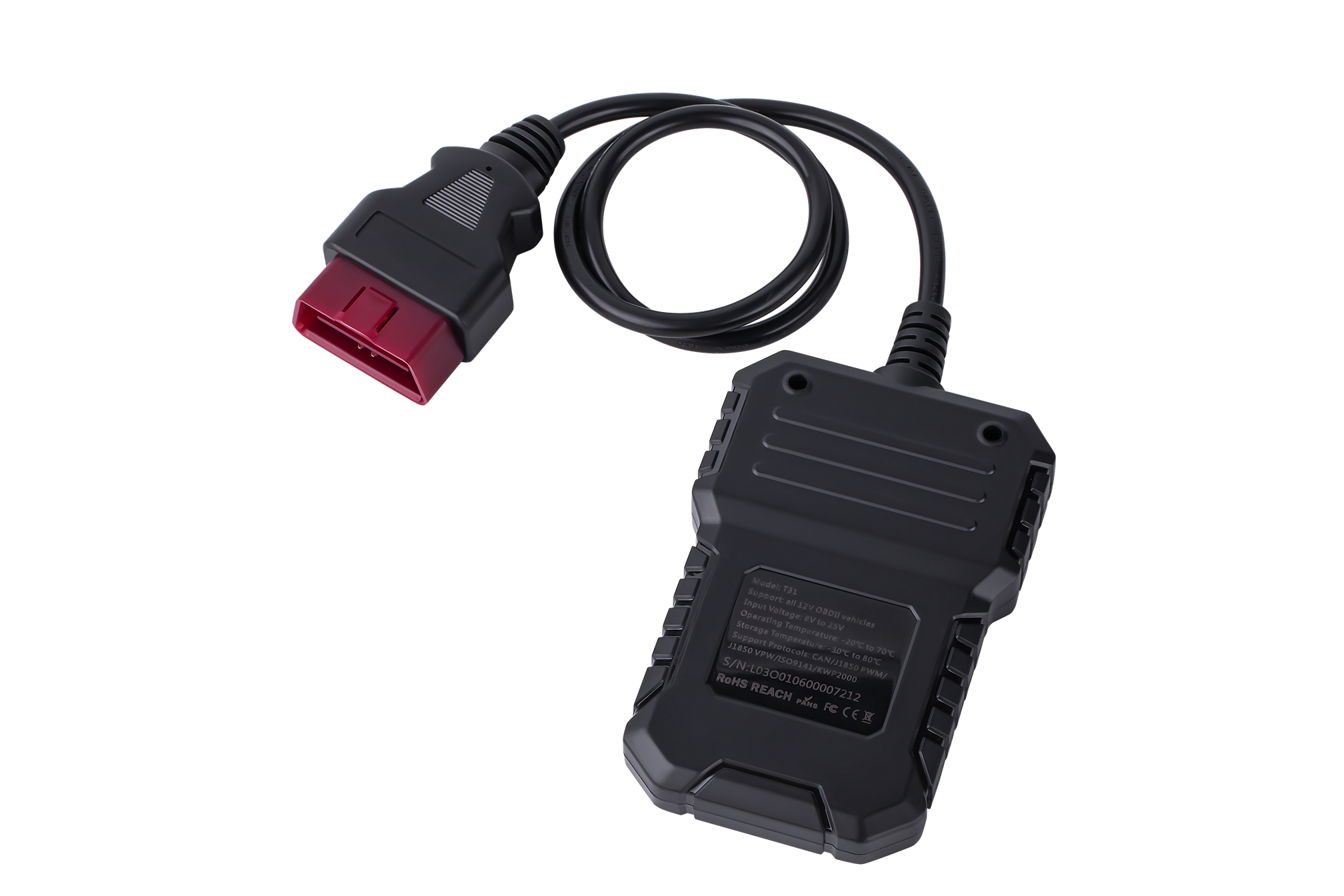 Diagnostický skener OBD II KD5670 – připojení ke konektoru OBD II