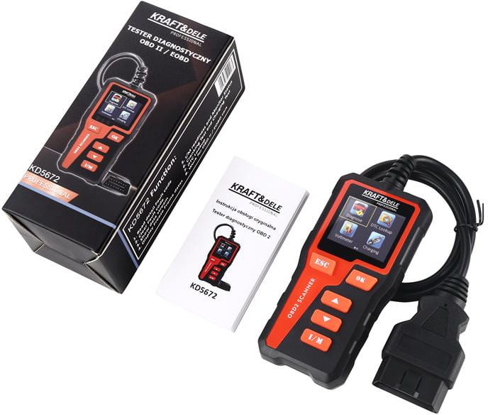 Diagnostický tester OBD II/EOBD KD5672 – barevný LCD displej