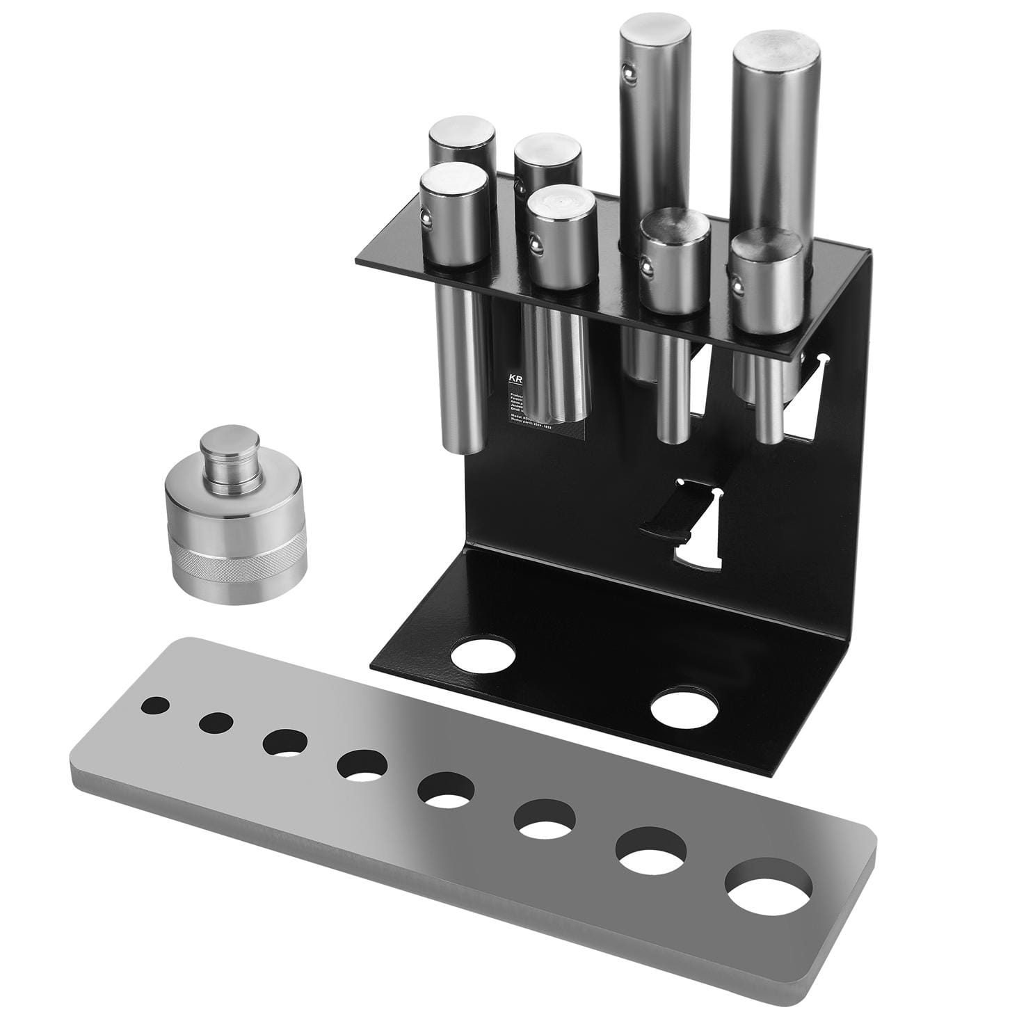 Adaptéry pro hydraulický lis KD5877 – celkový pohled na sadu
