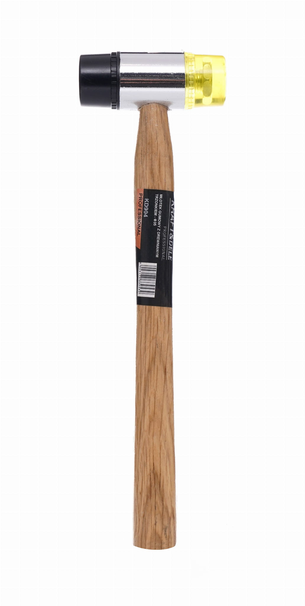 Gumové plastové kladivo KD904 – dřevěná rukojeť