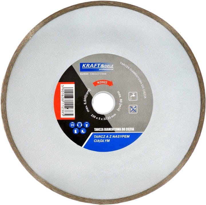 Řezací kotouč KD922 230x5x22,23 mm – pohled zepředu